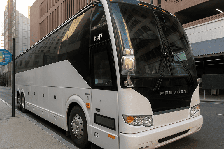 a Bus Rental Company Boston coach bus