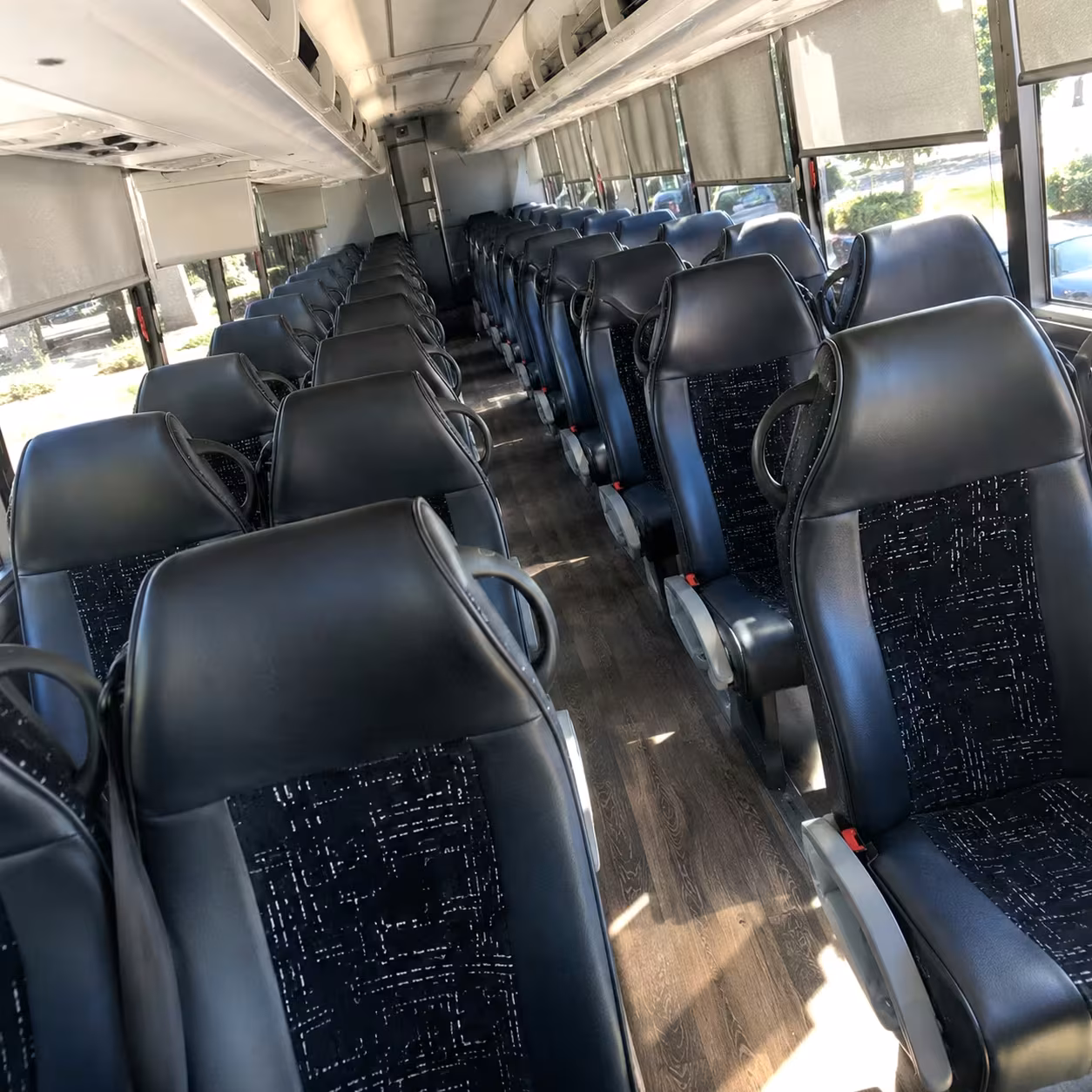 boston charter bus rental interior